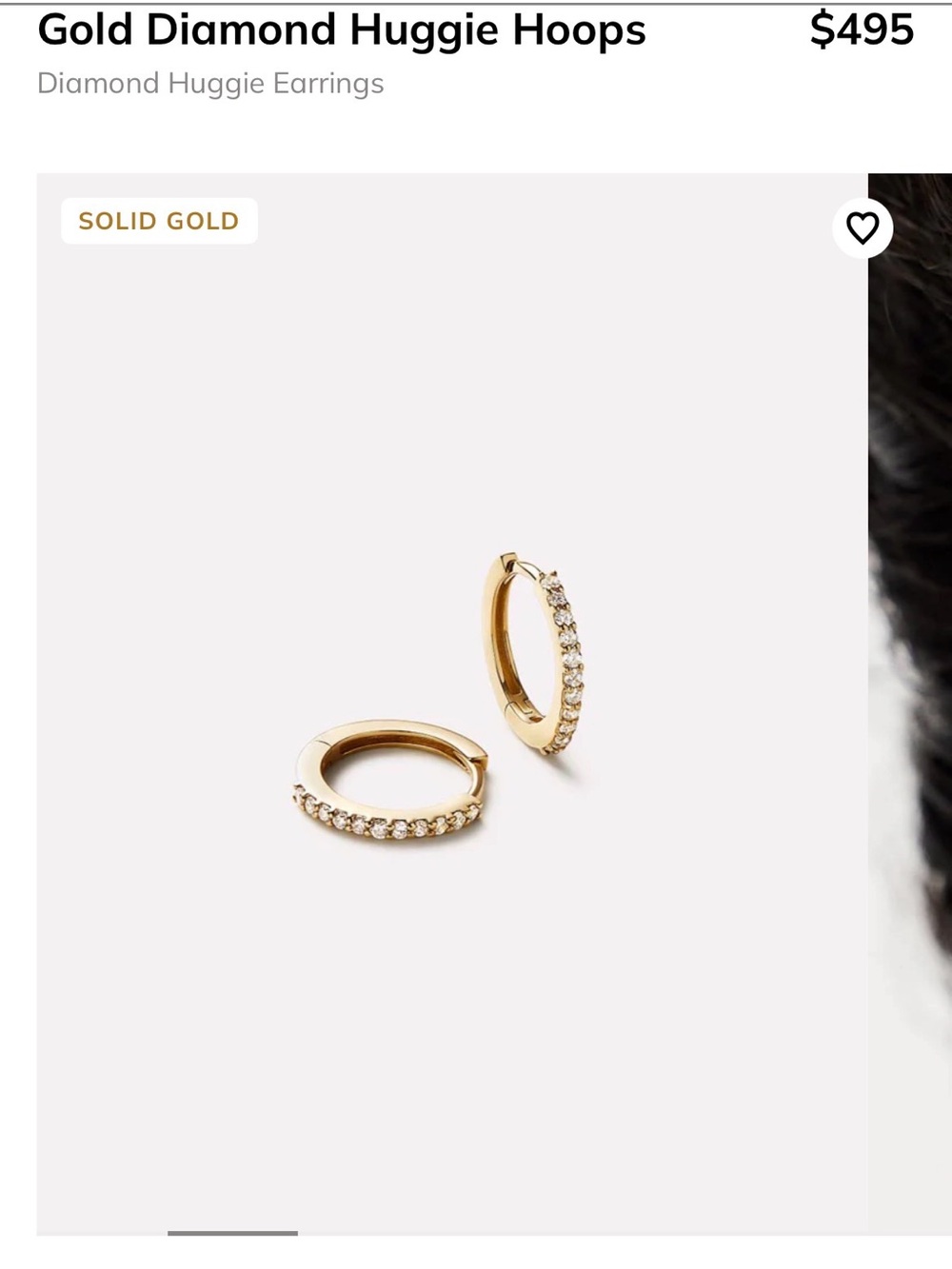 Gold Diamond Huggie Hoops - Ana Luisa